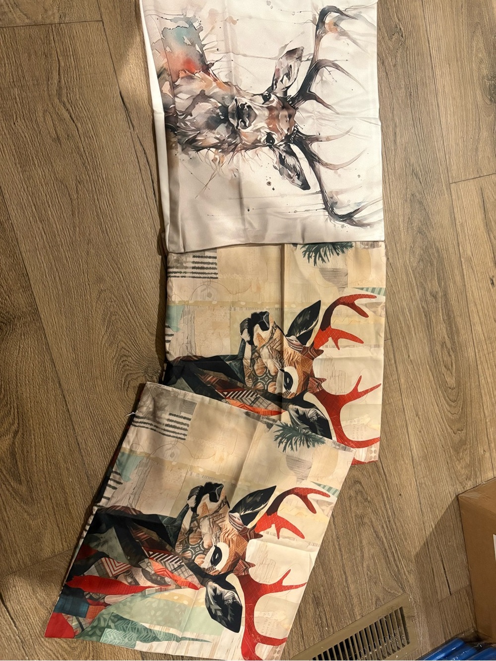 Rustic Watercolor Deer Pillow Covers - Set of 3